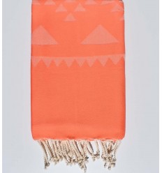 Serviette de plage bohémian saumon Fouta Tunisia - 1