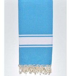 Jeté bleu cyan 2m*2m Fouta Tunisia - 1