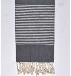 FOUTA Lurex plate gris foncé Fouta Tunisia - 1