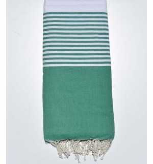 Jeté Fouta vert 2m*3m Fouta Tunisia - 1 2