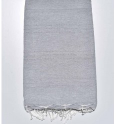 Jeté moyenne gris clair 1.5m*2.5m Fouta Tunisia - 1