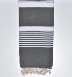 Jeté gris 1.90m*2m Fouta Tunisia - 1