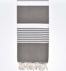 Jeté taupe foncé 1.90m*2m Fouta Tunisia - 1