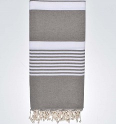 Jeté taupe 1.90m*2m Fouta Tunisia - 1