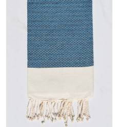 Fouta PIQUE-PIQUE BLEU nuit et bleu Fouta Tunisia - 1