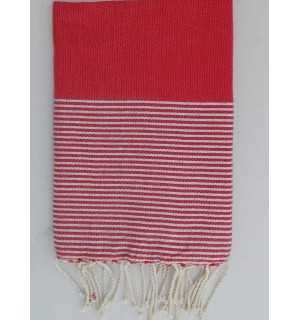 FOUTA Lurex plate rouge 