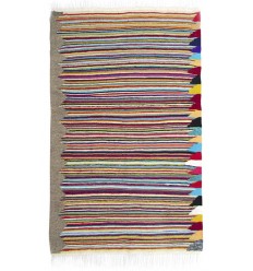 Kilim vintage en laine coloré Fouta Tunisia - 1