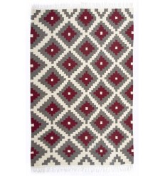 Tapis berbère en pure laine de mouton fait main Fouta Tunisia - 1