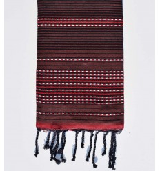 Fouta arabesque couleur senois et noir Fouta Tunisia - 1