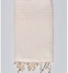 Jeté moyenne blanc crème 1.5m*2.5m Fouta Tunisia - 1