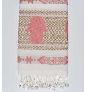 Fouta khomsa rose Fouta Tunisia - 1