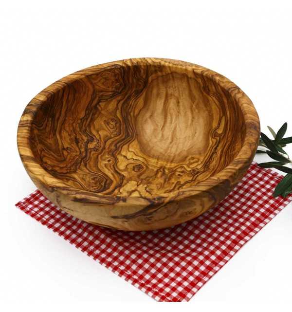 Saladier rond en bois d'Olivier 23-30cm  - 1