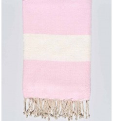 Fouta chevron Diamant rose clair Fouta Tunisia - 1