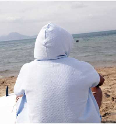 Poncho de plage bleu nuit