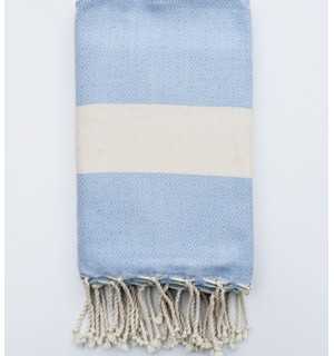 Fouta Diamant bleu ciel Fouta Tunisia - 1