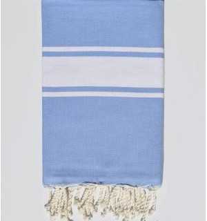 Fouta plate bleu roi clair Fouta Tunisia - 1