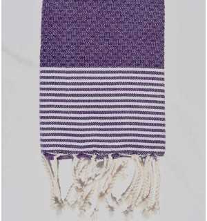 Serviette de table violet foncé Fouta Tunisia - 1