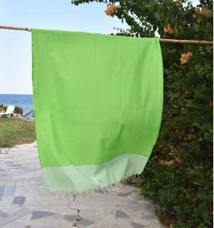 Fouta nid d'abeille vert absinthe Fouta Tunisia - 1 2