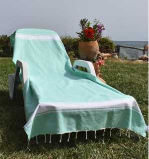 Fouta Plate vert d'eau Fouta Tunisia - 4 2