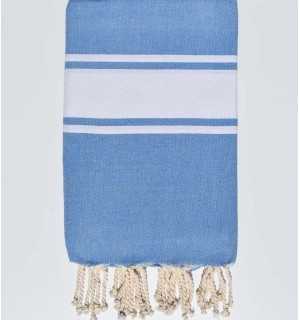 Fouta en Coton Recyclé bleu roi Fouta Tunisia - 1