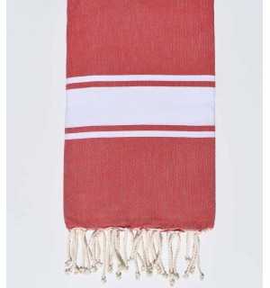 Fouta Plate rouge garance Fouta Tunisia - 2