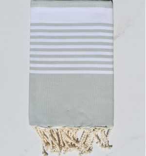 Serviette de plage arthur bleu givré Fouta Tunisia - 1