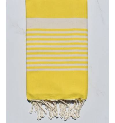 Fouta arthur en Coton Recyclé jaune Fouta Tunisia - 1