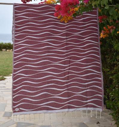 Fouta Hawaï Bordeaux Fouta Tunisia - 1