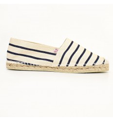 Espadrille Femme Marinière crème Crabster - 1