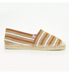 Espadrille Femme Rayée Beige Crabster - 1