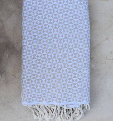 Jeté papillon beige Fouta Tunisia - 1