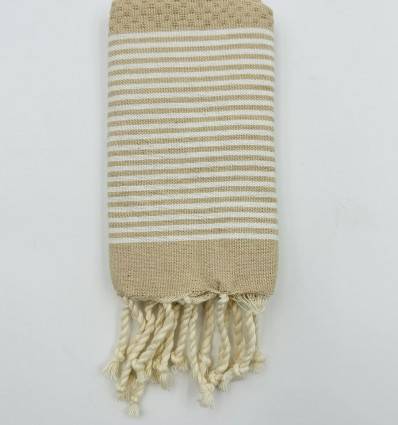 Serviette de table beige Fouta Tunisia - 1