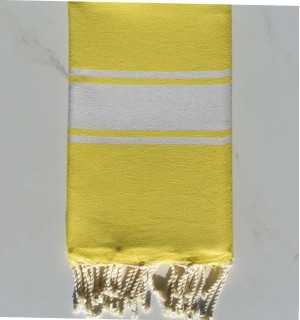 Fouta Plate jaune Fouta Tunisia - 1 2