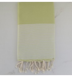 Fouta nid d'abeille vert pistache 