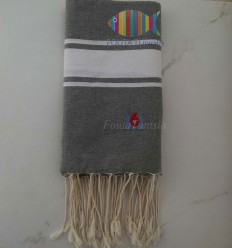 Fouta broderie M6 