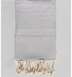 Fouta bohémian couleur pervenche clair 