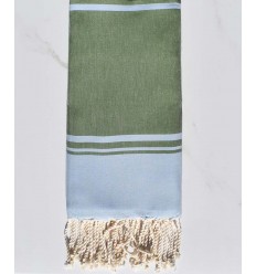 serviette de plage RAF-RAF bleu ciel et vert gazon 