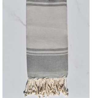 serviette de plage RAF-RAF  bisque et gris 