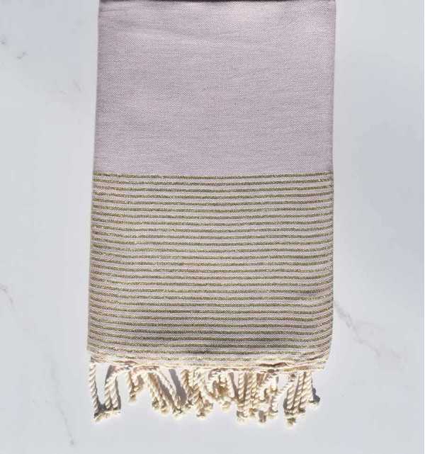 fouta plate lurex rose poudre 