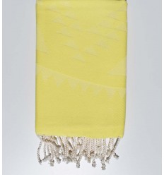 Fouta bohémian jaune chartreuse 