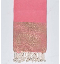 Fouta lurex rose fraise Fouta Tunisia - 1