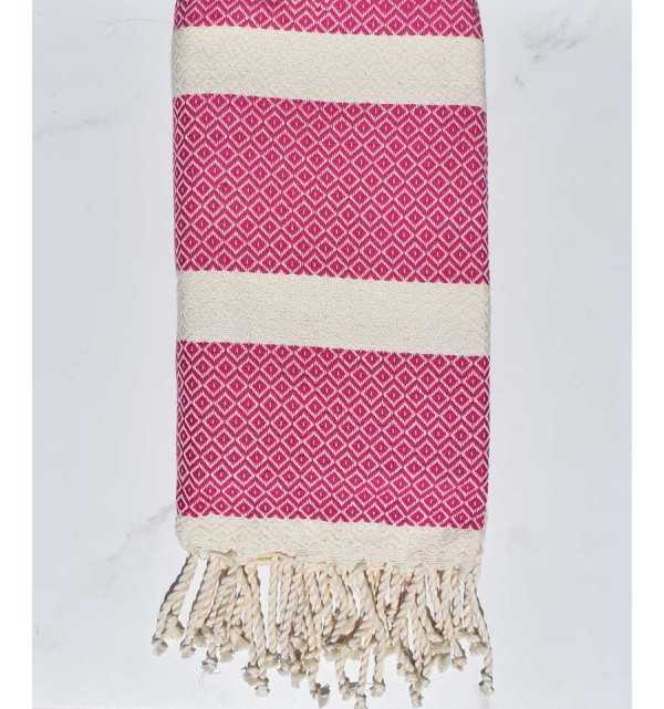 Fouta chevron  rose fushia Fouta Tunisia - 1