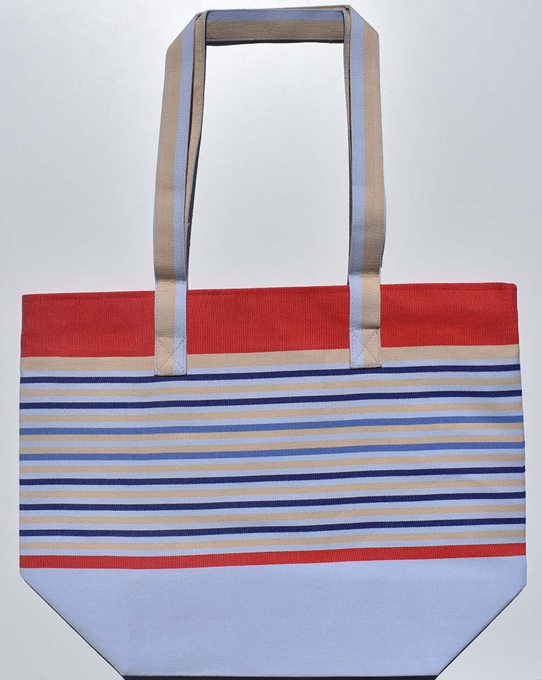 Sac de plage bleu pale, rouge, grège, bleu klein et bleu bleuet Fouta Tunisia - 1