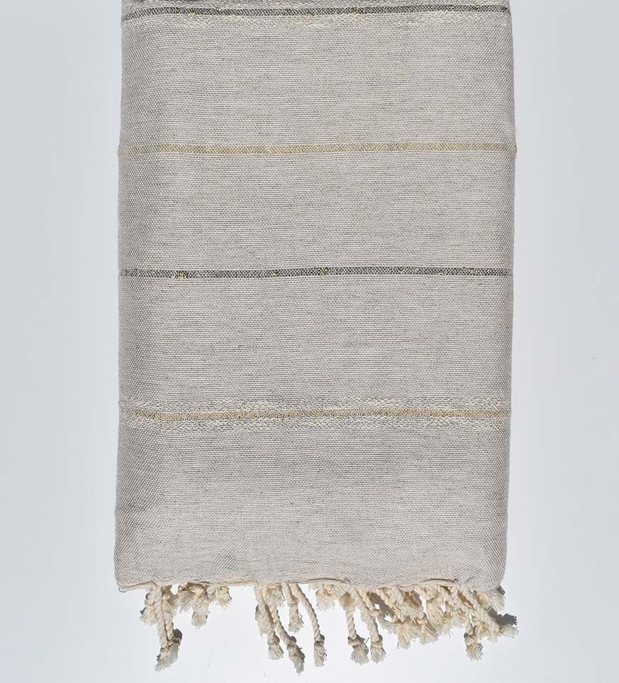 Jeté beige avec lurex doré 2.40m*2.80m  - 3