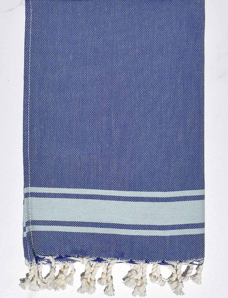 Mini Serviette bleu smalt et bleu clair Fouta Tunisia - 1