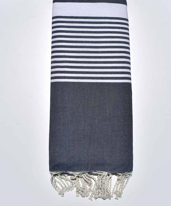 jeté bleu jeans foncé Fouta Tunisia - 2