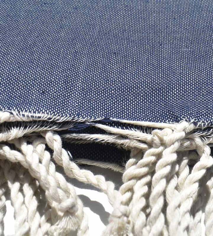 jeté bleu jeans foncé Fouta Tunisia - 3