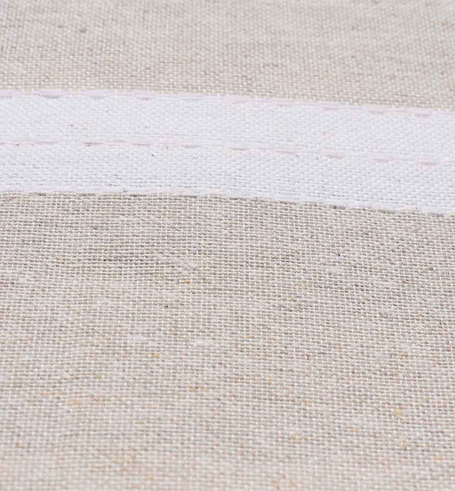 Jeté moyenne écru lin et blanc crème 1.5m*2.4m  - 2