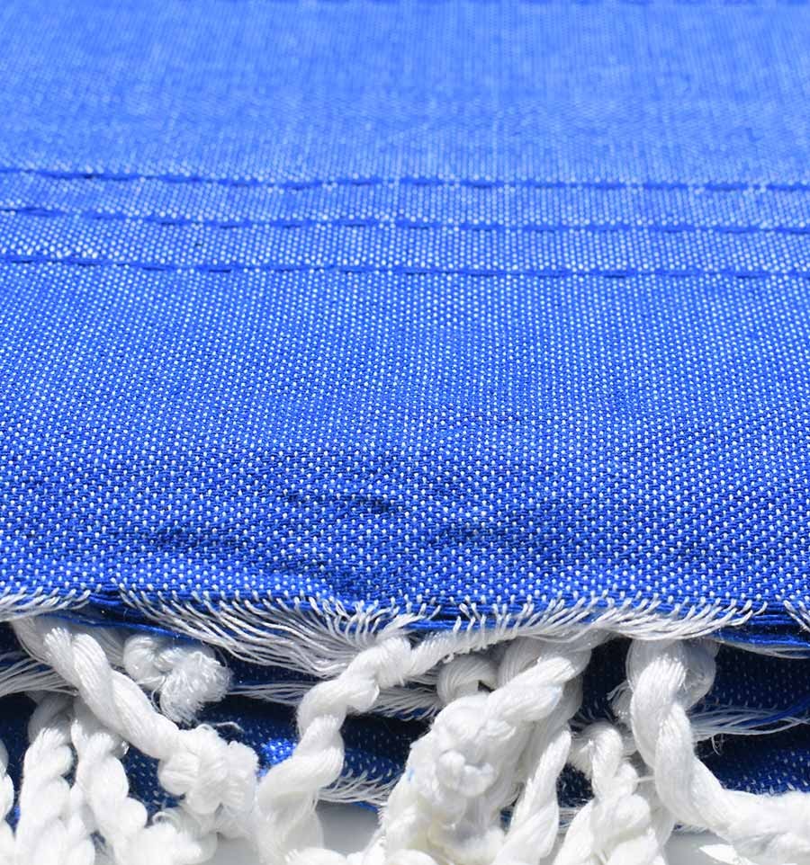 Jeté moyenne bleu électrique 1.5m*2.5m Fouta Tunisia - 2