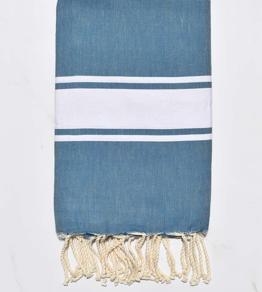 Fouta Plate bleu minéral Fouta Tunisia - 1